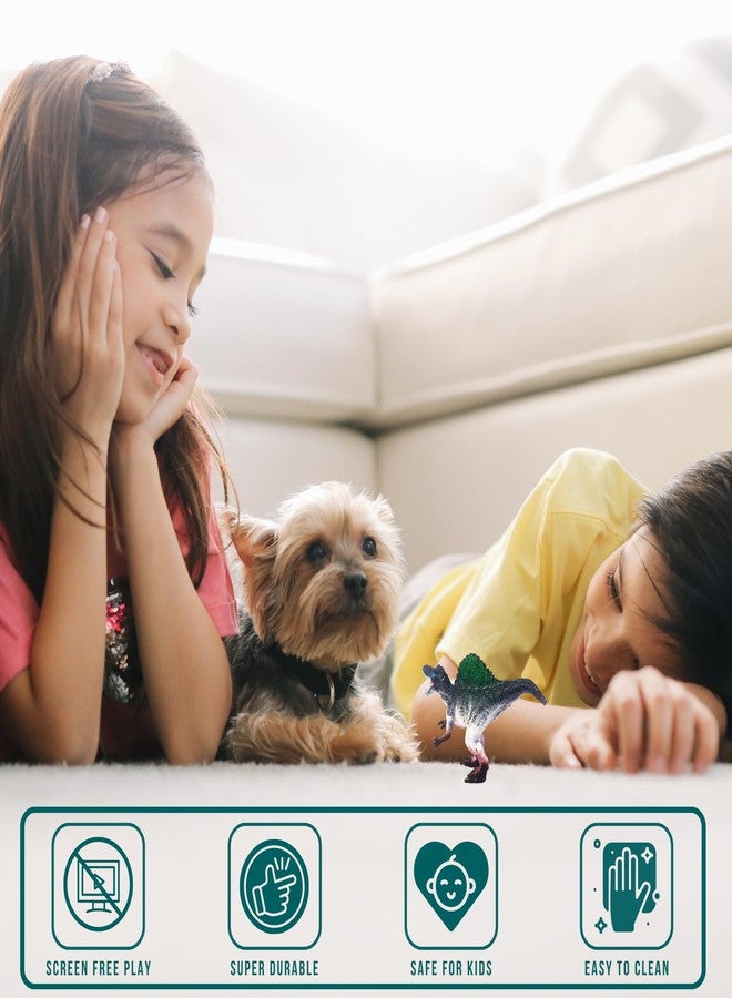 CRYA مجسم ديناصور سبينوصور من CRYA، ألعاب ديناصور سبينوصور واقعية للأطفال، لعبة ديناصور بطول 6 سم للعب والعرض، ألعاب ديناصورات جوراسية تعليمية للأولاد والبنات (سبينوصور صغير) - Image 2